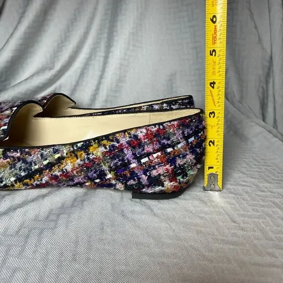 Nine West Abay 2 Women's Plaid Tweed Colorful Pointed Toe Flats Size 8.5 - Picture 11 of 11